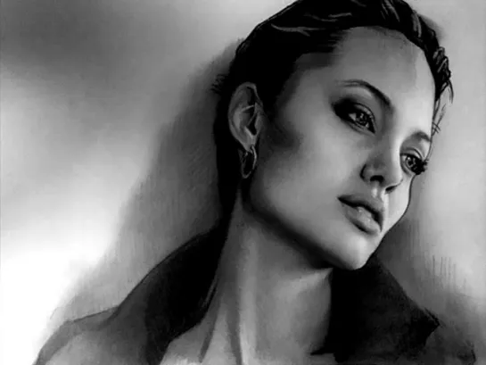 Drawing Angelina Jolie by me))))))