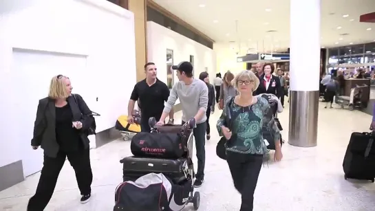 Emma and Andrew arriving in Sydney