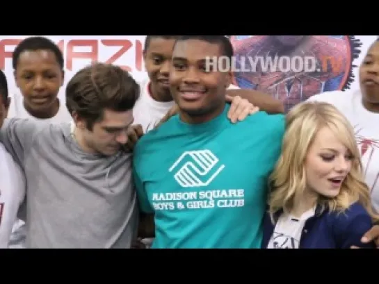 "The Amazing Spider-Man" cast volunteers with Boys and Girls Club!