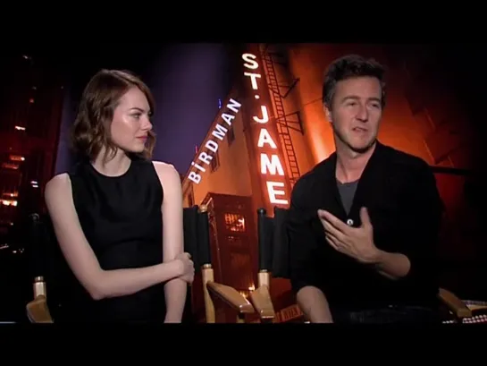 Emma Stone & Edward Norton - “Birdman” Press Junket Mini Interviews