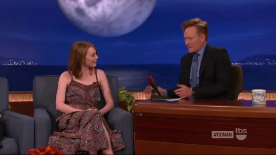 Emma Stone With Conan O'Brien - 14/07/15