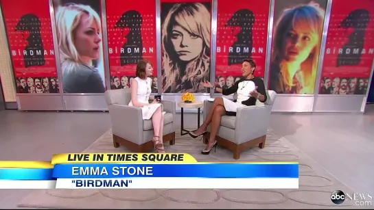 Emma Stone on Good Morning America, October 15, 2014