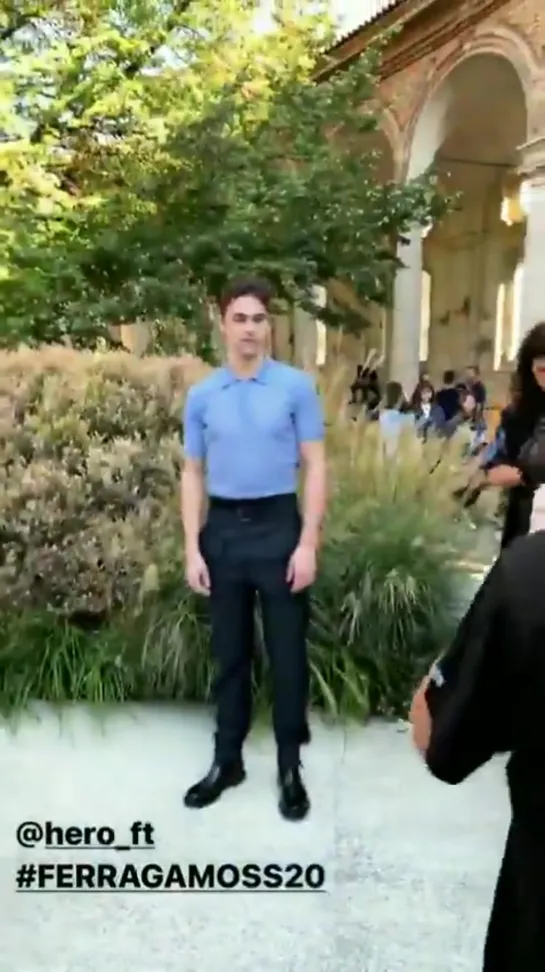 Hero at the Ferragamo’s show