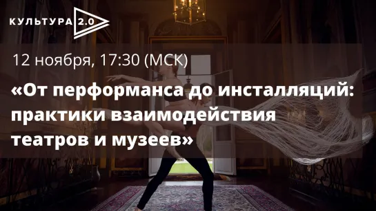 Дискуссия «От перформанса до инсталляций: практики взаимодействия театров и музеев» / Открытый лекторий «Культура 2.0»