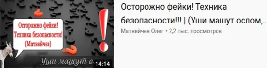 Матвейчев. Осторожно фейки_ Техника безопасности_ | (Уши машут ослом, Матвейчев). 29.03.22г.