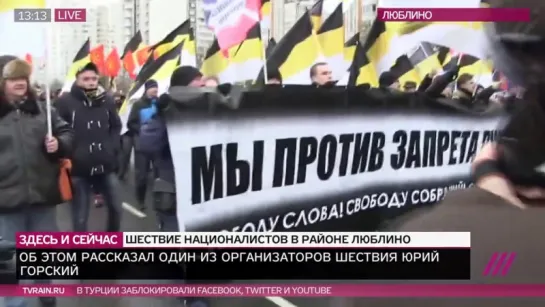 Шествие националистов  в Москве  Люблино    04.11.16