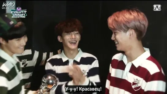 [WAO рус.саб] 150703 Бэкстейдж / MCountdown Japan Backstage EXO Cut