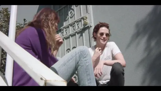 Interview Caroline de Maigret with Kristen Stewart on set "Gabrielle"Chanel Fragrance ad