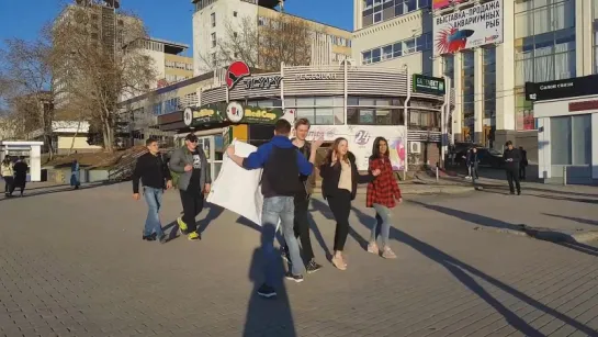 Акция  «ДАЙ ПЯТЬ, ЕСЛИ ПРОТИВ ПУТИНА» #противпутина