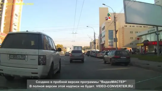 Быдло на Range Rover (обошлось без ДТП) Новосибирск.