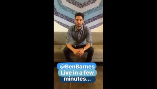 Ben Barnes Facebook Live Q&A short video