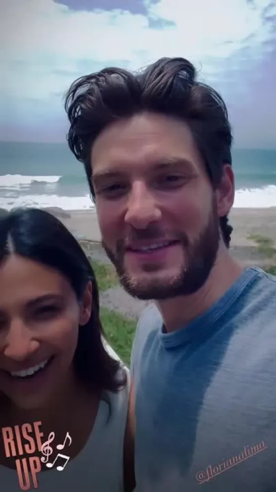 Ben on location with Floriana Lima to shoot a new project.