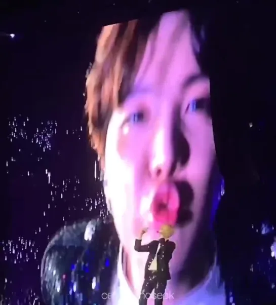 hobi kissed on the screen but ended up being lined with yoongi