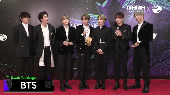 [VIDEO][191205][Thank You Stage] BTS(방탄소년단) l 2019MAMA x M2