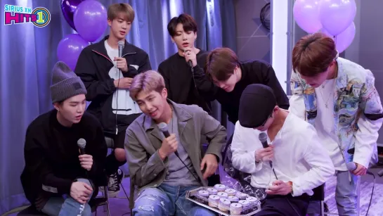 [VIDEO] BTS on SiriusXM | BTS Get Surprise Cupcakes on Morning Mashup