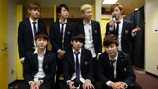 Interview- BTS - Bangtan Boys (South Korea) discuss KCON, meeting Warren G, food cravings and more