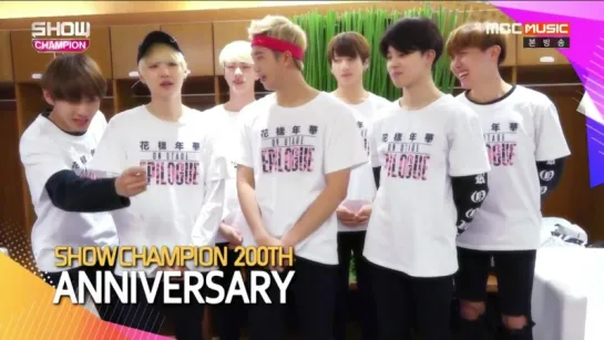 [VIDEO] BTS congrulates "Show Champion@ with 200 ep.