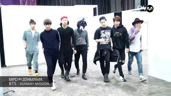 [MPD in 2014MAMA] BTS Runway mission! 방탄소년단의 깨알 런웨&#51