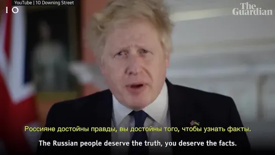 Boris Johnson addresses Russians directly