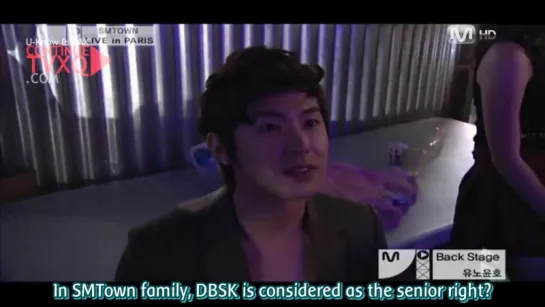 [Eng Sub] 110618 SMTOWN Live World Tour in Paris Yunhos Backstage Interview [Co