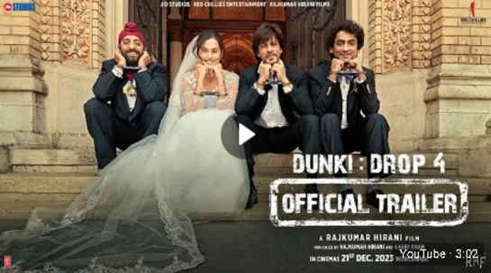 трейлер к фильму Dunki