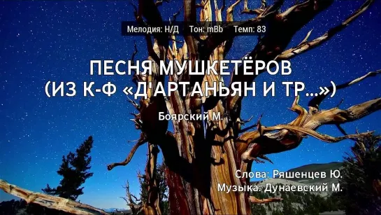 Михаил Боярский - Песня Мушкетёров (к-ф ДАртаньян И Три Мушкетёра) (караоке)