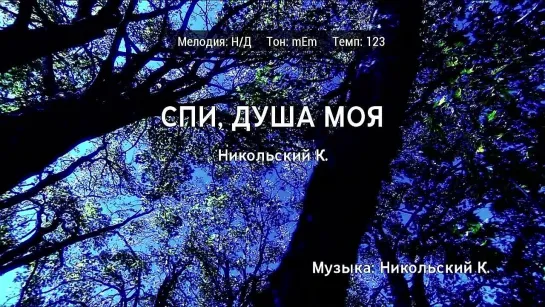 Константин Никольский - Спи, Душа Моя (караоке)