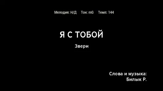 Звери - Я С Тобой  (караоке)