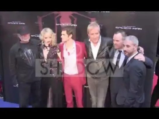 "The Amazing Spider Man" movie crew at premiere in Paris