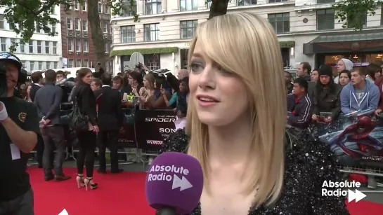 Emma Stone (Gwen Stacey) interview at The Amazing Spider-Man London premiere