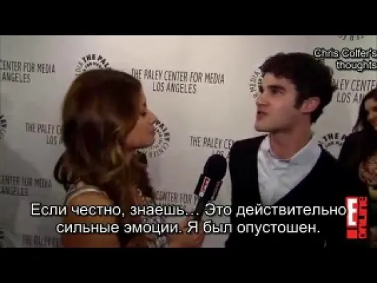 Chris Colfer, Darren Criss & Heather Morris Paley Fest 2011 Interview (rus sub)