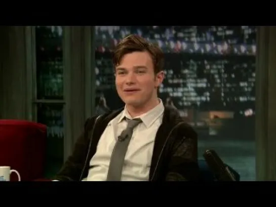 Chris Colfer on Late Night with Jimmy Fallon(Part 1)