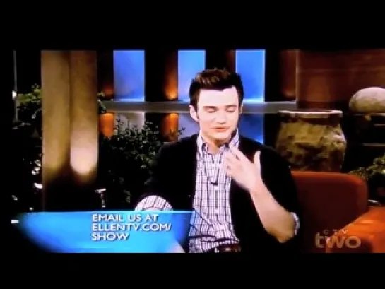 Chris Colfer on Ellen DeGeneres Jan 21 2013