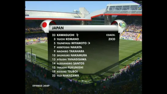 Матч № 12. ЧМ-2006. Группа F. 1-й тур. Австралия - Япония. 1-й тайм (12.06.2006)