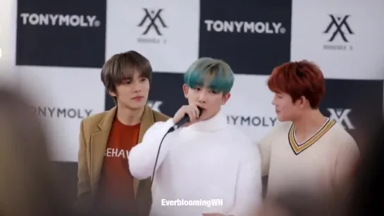 [VK][181216] MONSTA X fancam (Wonho focus) @ TONY MOLY Fansign