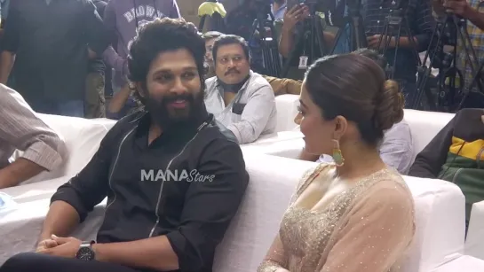 Allu Arjun And Rashmika Mandanna Cute Moments  Pushpa Press Meet