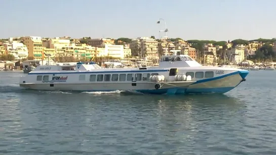 Anzio- luscita dellaliscafo Gabri dal porto