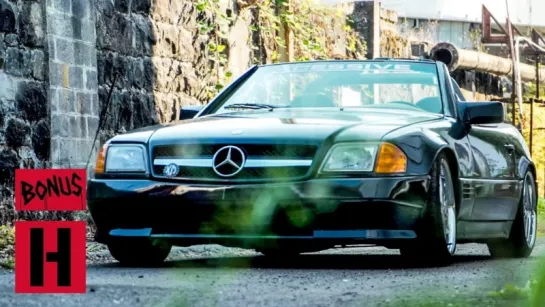 Hoonigan: Xcessive Mercedes SL 500 убивает резину у Пончиковой Мельницы [BMIRussian]