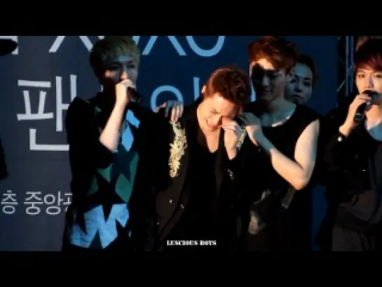 [FANCAM] 130616 Suho Crying + Ending @ Incheon Fansign