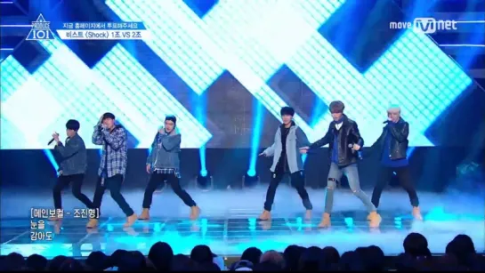 [PERF.] 170428 Выступление второй команды с Shock – Beast - EP.4 Produce 101 @ Mnet Official