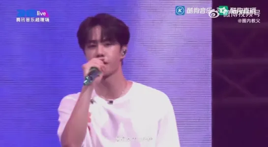 [Yuehua Family Concert 2023] Ван Ибо на завершающих общих песнях (cut) 22/07/2023