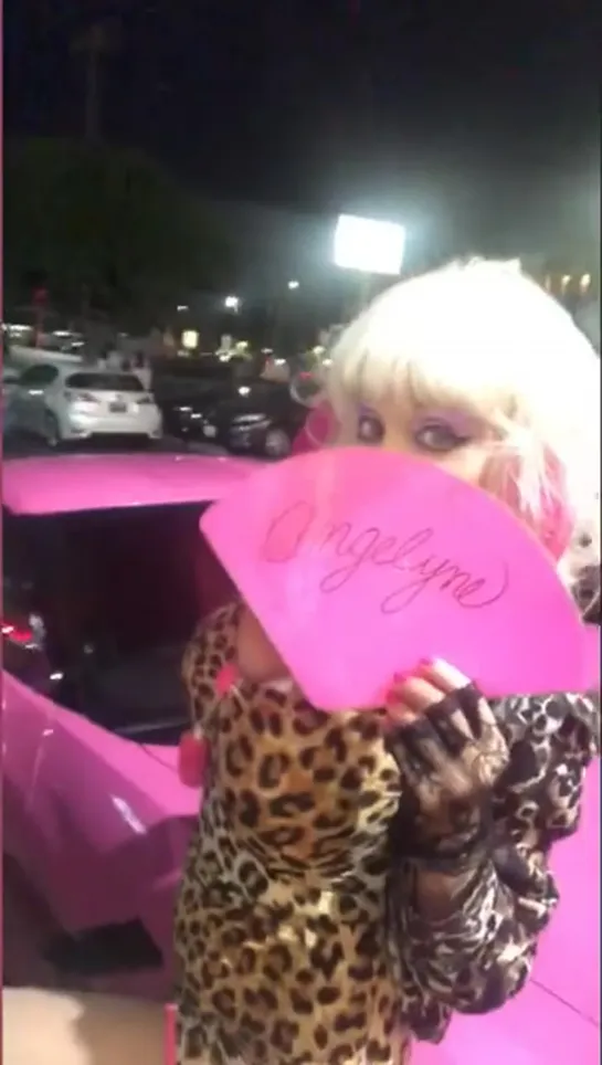 Me meeting this glambabe Mega star faboules lady a knockout Angelyne