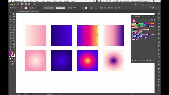 15   Creating and Saving Gradient Swatches