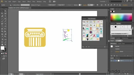 13.2 Использование готовых символов. Уроки Adobe Illustrator