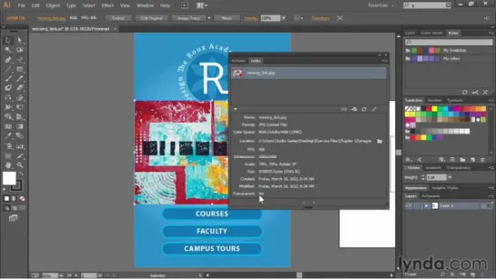 12.2 Работа с панелью Links. Уроки Adobe Illustrator