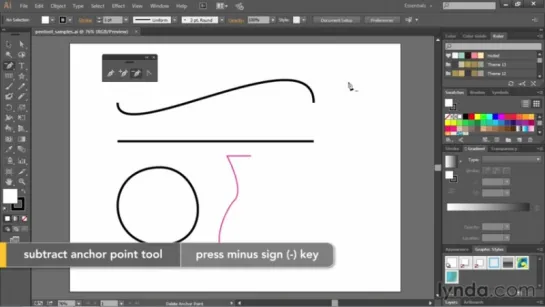 8.6 Использование клавиш быстрого доступа инструмента Pen. Уроки Adobe Illustrator