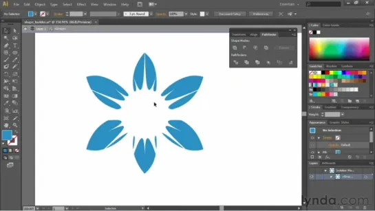 7.2 Создание комбинированных путей. Уроки Adobe Illustrator