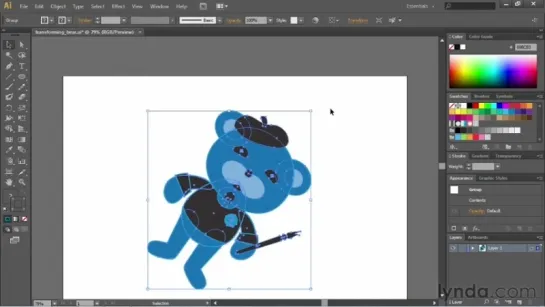 3.9 Поворот объектов. Уроки Adobe Illustrator