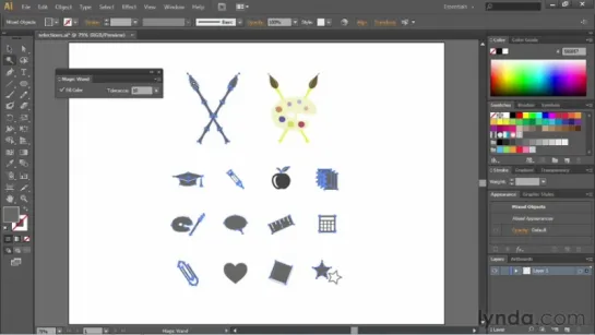 3.3 Инструмент Magic Wand. Уроки Adobe Illustrator