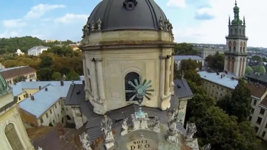 Львів аеровідеозйомка . Lviv (Birds eye view) . Львов Аэровидеосьемка